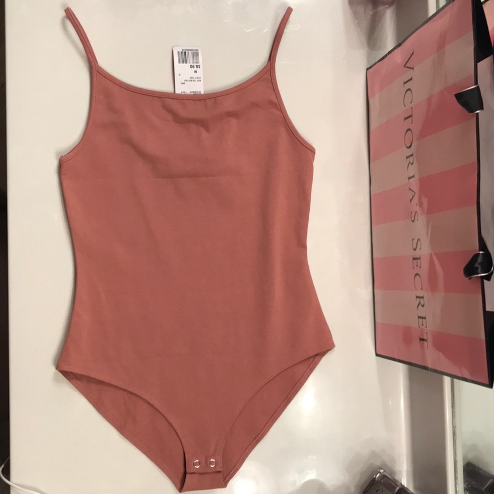 NWT Forever 21 Dusty Pink Bodysuit Medium
